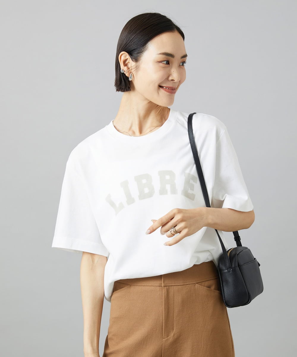 F6KGD02140 MICHEL KLEIN(小さいサイズ)(メゾン ドゥ サンク) [小さいサイズ]ボクシ―ロゴＴシャツ ホワイト