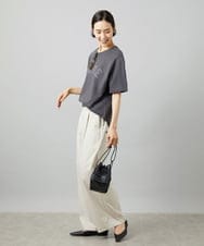 F6KGD02140 MICHEL KLEIN(小さいサイズ)(メゾン ドゥ サンク) [小さいサイズ]ボクシ―ロゴＴシャツ ホワイト