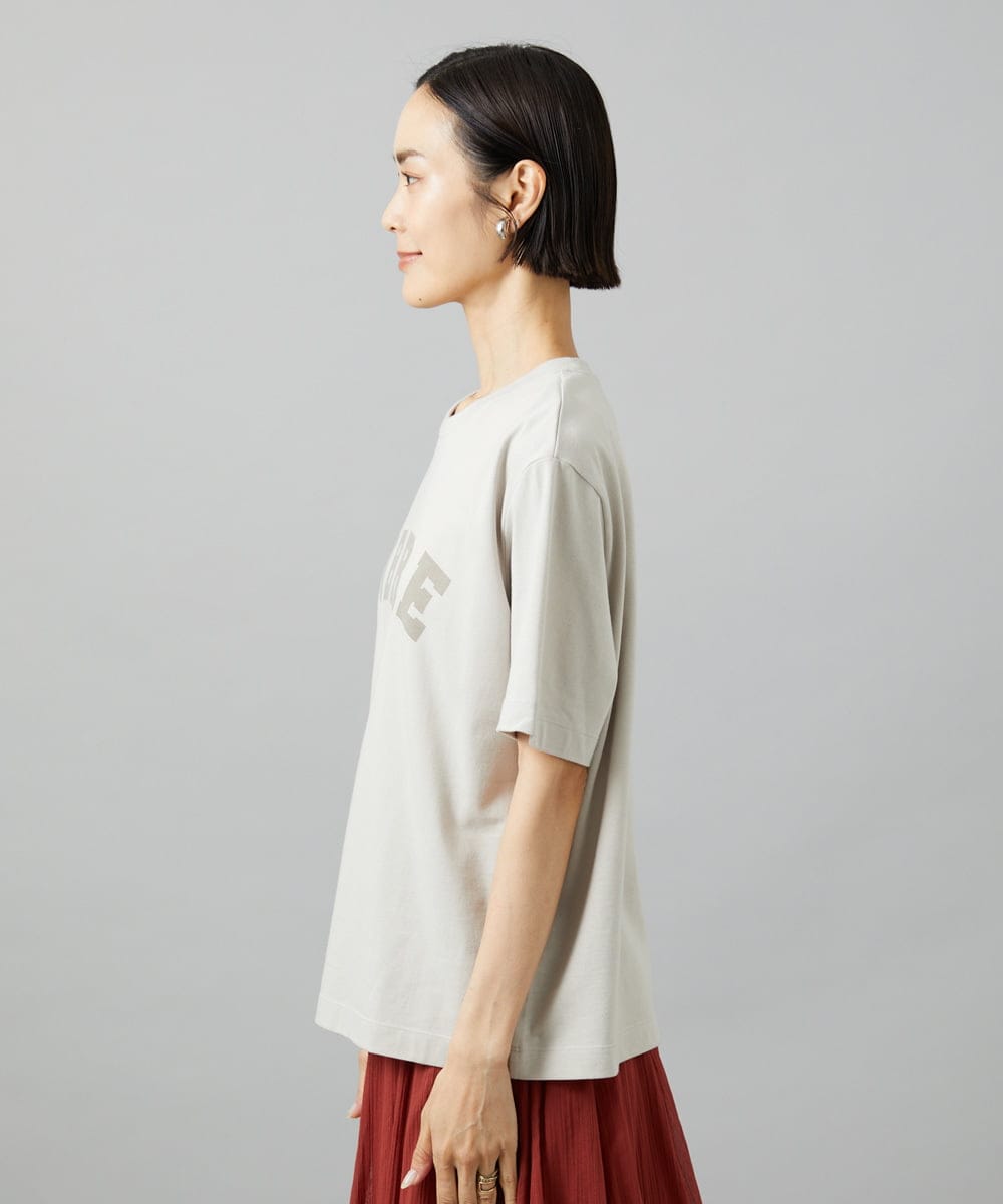 F6KGD02140 MICHEL KLEIN(小さいサイズ)(メゾン ドゥ サンク) [小さいサイズ]ボクシ―ロゴＴシャツ ホワイト