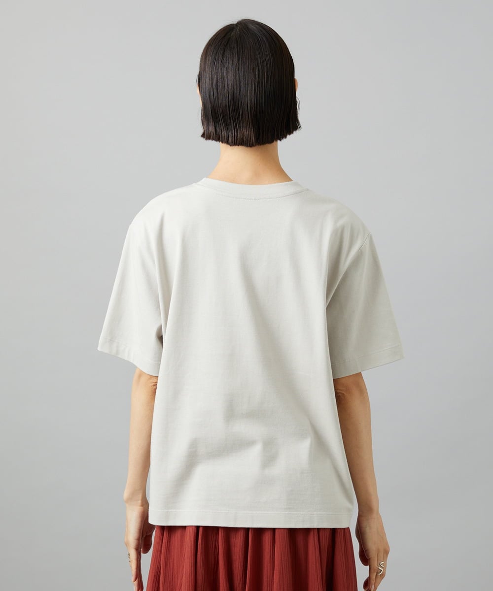 F6KGD02140 MICHEL KLEIN(小さいサイズ)(メゾン ドゥ サンク) [小さいサイズ]ボクシ―ロゴＴシャツ ホワイト