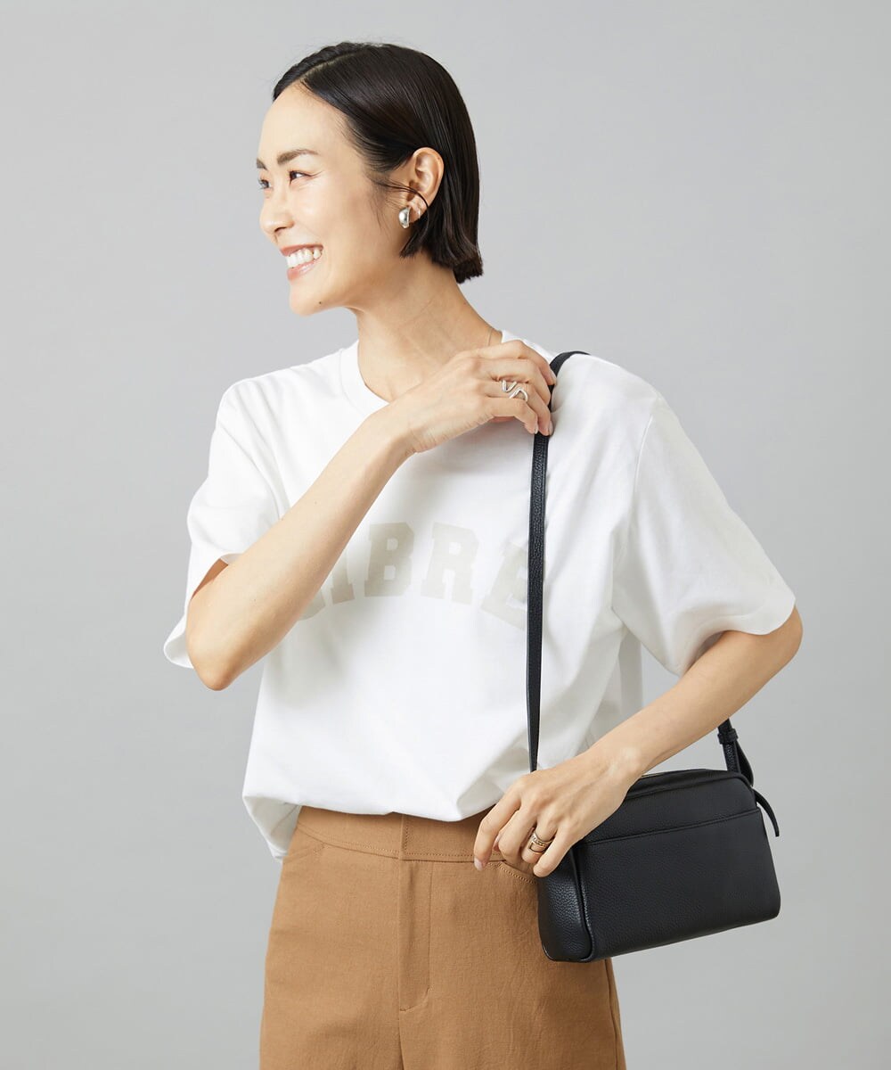 F6KGD02140 MICHEL KLEIN(小さいサイズ)(メゾン ドゥ サンク) [小さいサイズ]ボクシ―ロゴＴシャツ ホワイト