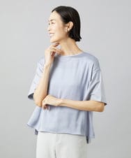F6KGD03150 MICHEL KLEIN(小さいサイズ)(メゾン ドゥ サンク) [小さいサイズ]サテンドッキングプルオーバー ライトブルー