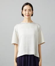 F6KGD03150 MICHEL KLEIN(小さいサイズ)(メゾン ドゥ サンク) [小さいサイズ]サテンドッキングプルオーバー ライトブルー