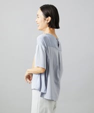 F6KGD03150 MICHEL KLEIN(小さいサイズ)(メゾン ドゥ サンク) [小さいサイズ]サテンドッキングプルオーバー ライトブルー