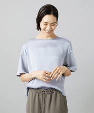 F6KGD03150 MICHEL KLEIN(小さいサイズ)(メゾン ドゥ サンク) [小さいサイズ]サテンドッキングプルオーバー ライトブルー