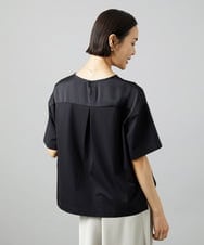 F6KGD03150 MICHEL KLEIN(小さいサイズ)(メゾン ドゥ サンク) [小さいサイズ]サテンドッキングプルオーバー ブラック