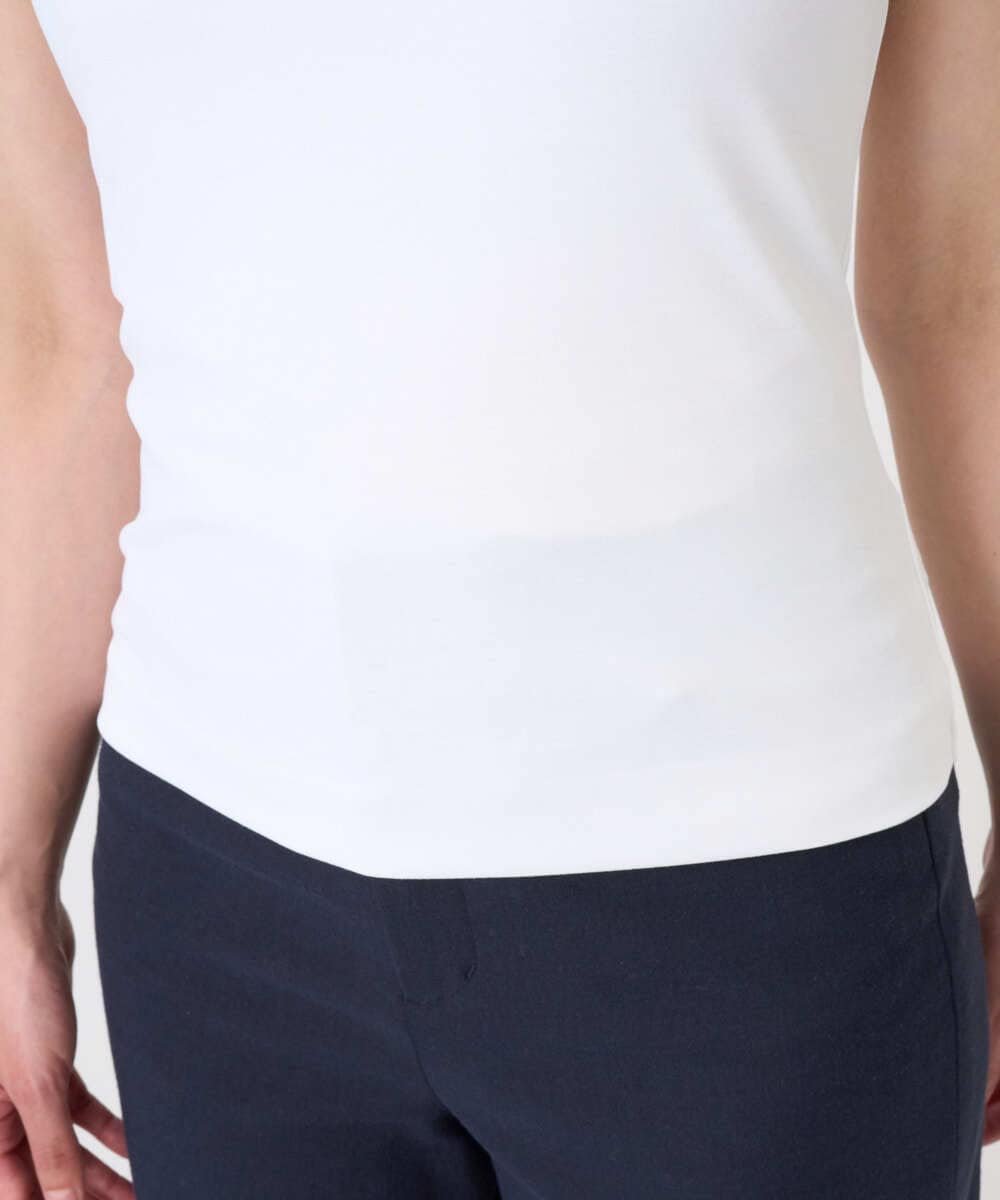 F6KGD06110 MICHEL KLEIN(小さいサイズ)(メゾン ドゥ サンク) [小さいサイズ][遮熱効果素材]タンクトップ ホワイト
