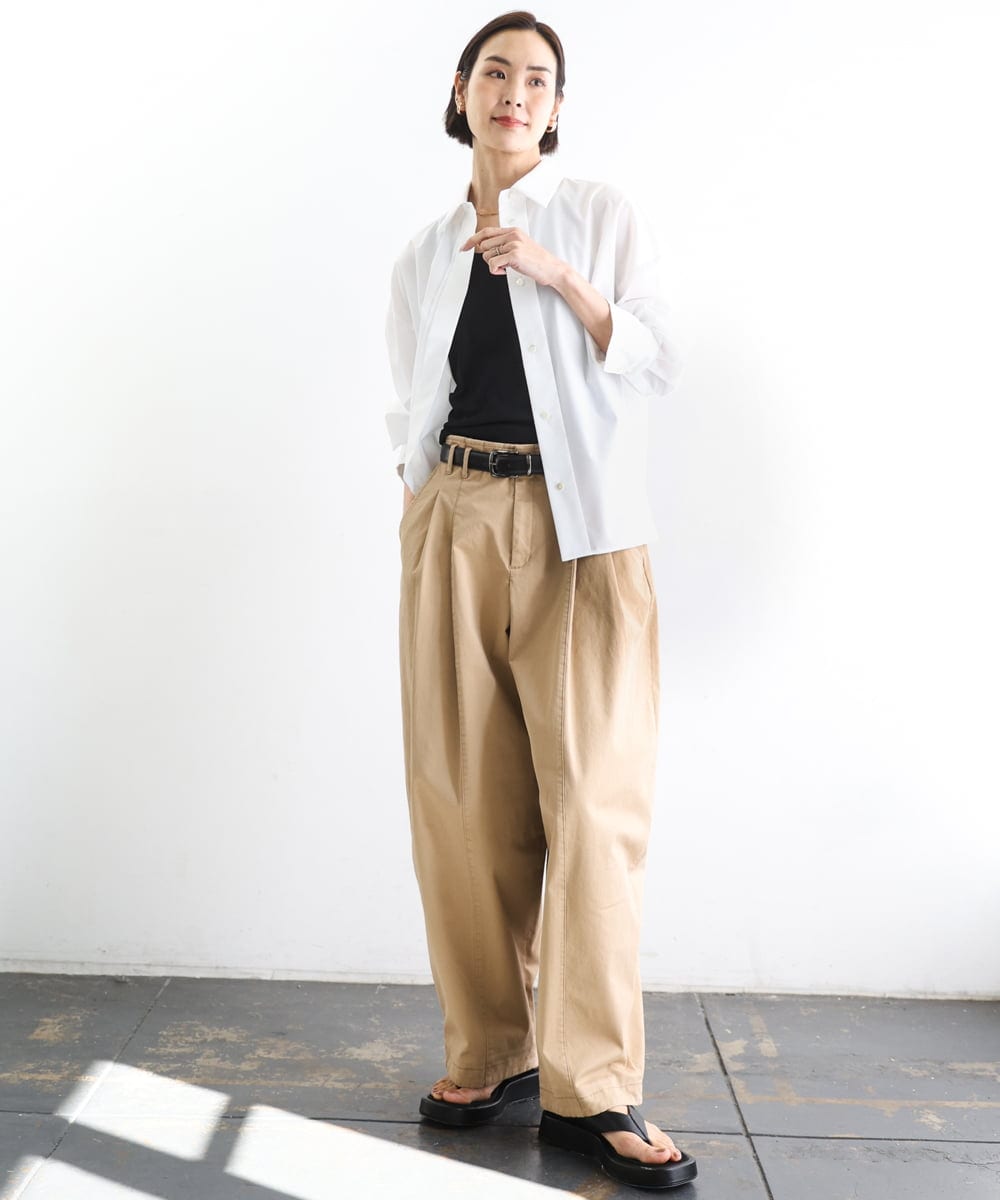 F6KGD06110 MICHEL KLEIN(小さいサイズ)(メゾン ドゥ サンク) [小さいサイズ][遮熱効果素材]タンクトップ ホワイト