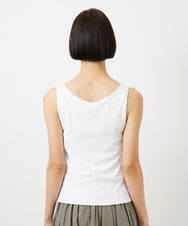 F6KGD06110 MICHEL KLEIN(小さいサイズ)(メゾン ドゥ サンク) [小さいサイズ][遮熱効果素材]タンクトップ ホワイト