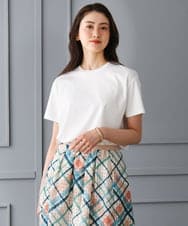 F6KGD19120 MICHEL KLEIN(小さいサイズ)(メゾン ドゥ サンク) [小さいサイズ]ミニマルロゴTシャツ ネイビー