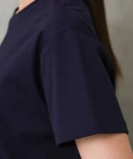 F6KGD19120 MICHEL KLEIN(小さいサイズ)(メゾン ドゥ サンク) [小さいサイズ]ミニマルロゴTシャツ ネイビー