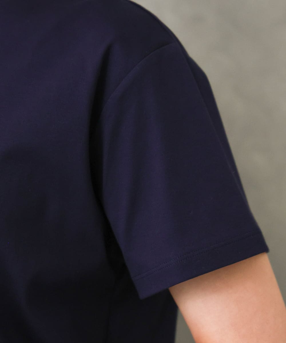 F6KGD19120 MICHEL KLEIN(小さいサイズ)(メゾン ドゥ サンク) [小さいサイズ]ミニマルロゴTシャツ ネイビー