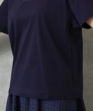 F6KGD19120 MICHEL KLEIN(小さいサイズ)(メゾン ドゥ サンク) [小さいサイズ]ミニマルロゴTシャツ ネイビー