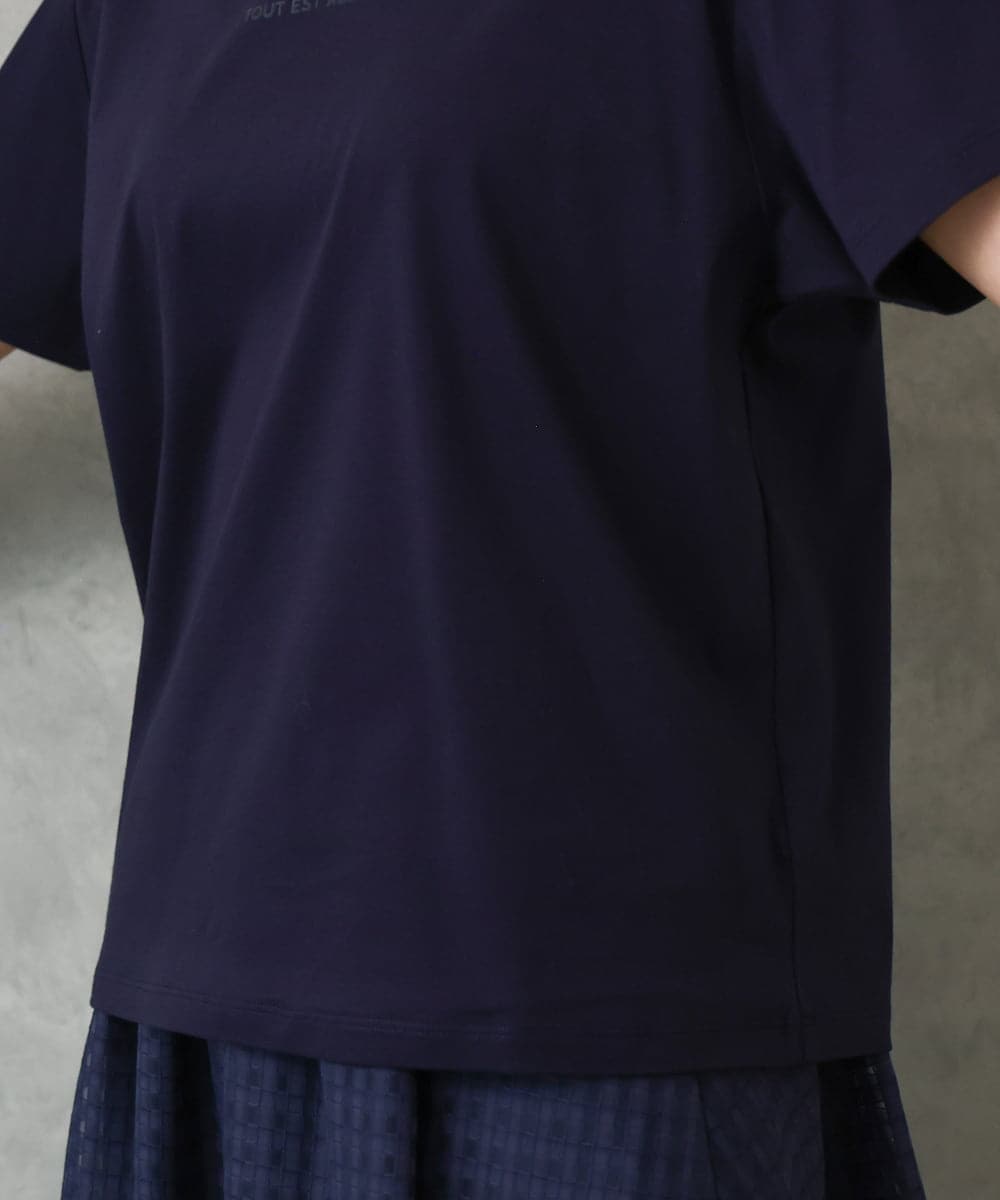 F6KGD19120 MICHEL KLEIN(小さいサイズ)(メゾン ドゥ サンク) [小さいサイズ]ミニマルロゴTシャツ ネイビー