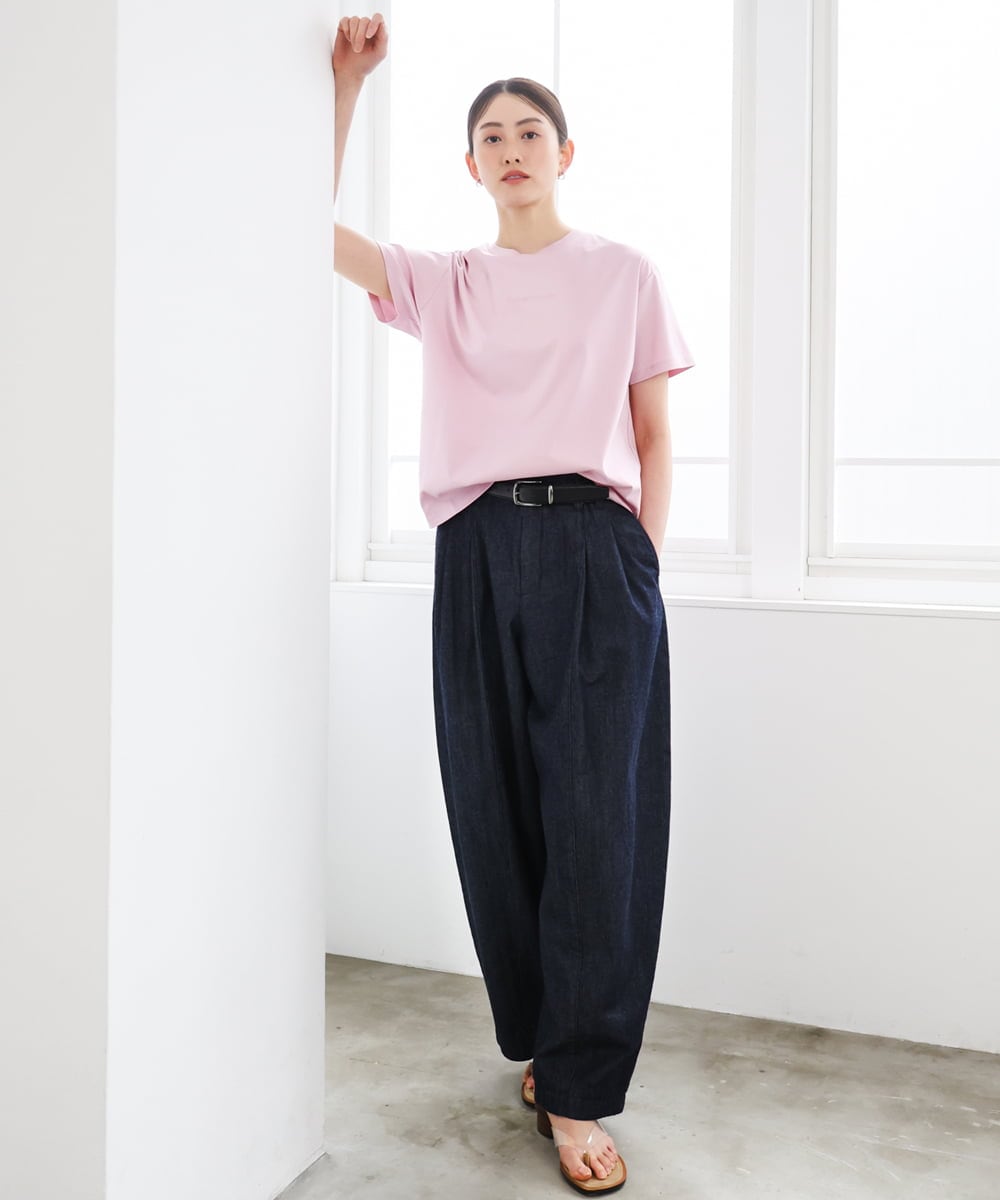 F6KGD19120 MICHEL KLEIN(小さいサイズ)(メゾン ドゥ サンク) [小さいサイズ]ミニマルロゴTシャツ ネイビー