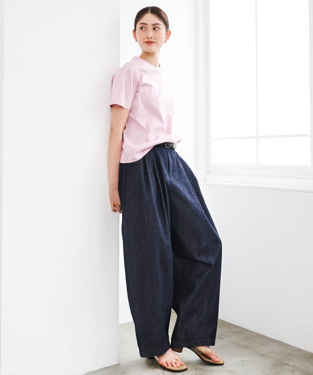 F6KGD19120 MICHEL KLEIN(小さいサイズ)(メゾン ドゥ サンク) [小さいサイズ]ミニマルロゴTシャツ ネイビー