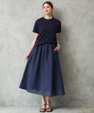 F6KGD19120 MICHEL KLEIN(小さいサイズ)(メゾン ドゥ サンク) [小さいサイズ]ミニマルロゴTシャツ ネイビー