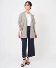 F6KGD20150 MICHEL KLEIN(小さいサイズ)(メゾン ドゥ サンク) [小さいサイズ][遮熱効果素材]ステッチレス五分袖プルオーバー ホワイト