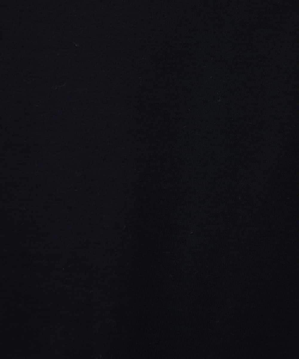 F6KGD20150 MICHEL KLEIN(小さいサイズ)(メゾン ドゥ サンク) [小さいサイズ][遮熱効果素材]ステッチレス五分袖プルオーバー ブラック