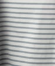 F6KGE04160 MICHEL KLEIN(小さいサイズ)(メゾン ドゥ サンク) [小さいサイズ]タックデザイン バスクボーダーTシャツ グリーン