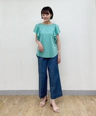 F6KGP53160 MICHEL KLEIN(小さいサイズ)(メゾン ドゥ サンク) [小さいサイズ]フレアスリーブカットソー グリーン(35)
