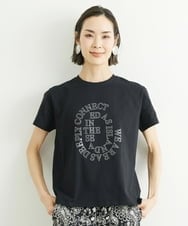 F6KGS22120 MICHEL KLEIN(小さいサイズ)(メゾン ドゥ サンク) [小さいサイズ]モノトーンサークルロゴTシャツ ブラック(94)