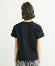 F6KGS22120 MICHEL KLEIN(小さいサイズ)(メゾン ドゥ サンク) [小さいサイズ]モノトーンサークルロゴTシャツ ブラック(94)