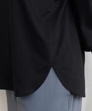 F6KGS24180 MICHEL KLEIN(小さいサイズ)(メゾン ドゥ サンク) [小さいサイズ]Vネックラウンドテールカットソー/コットン100％ ブラック(94)