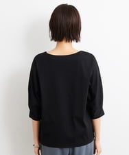 F6KGS24180 MICHEL KLEIN(小さいサイズ)(メゾン ドゥ サンク) [小さいサイズ]Vネックラウンドテールカットソー/コットン100％ ブラック(94)