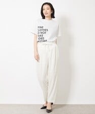 F6KGV33120 MICHEL KLEIN(小さいサイズ)(メゾン ドゥ サンク) [小さいサイズ]サイドプリントロゴTシャツ ライトブルー(50)