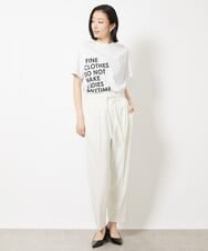 F6KGV33120 MICHEL KLEIN(小さいサイズ)(メゾン ドゥ サンク) [小さいサイズ]サイドプリントロゴTシャツ ライトブルー(50)