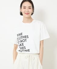 F6KGV33120 MICHEL KLEIN(小さいサイズ)(メゾン ドゥ サンク) [小さいサイズ]サイドプリントロゴTシャツ ライトブルー(50)