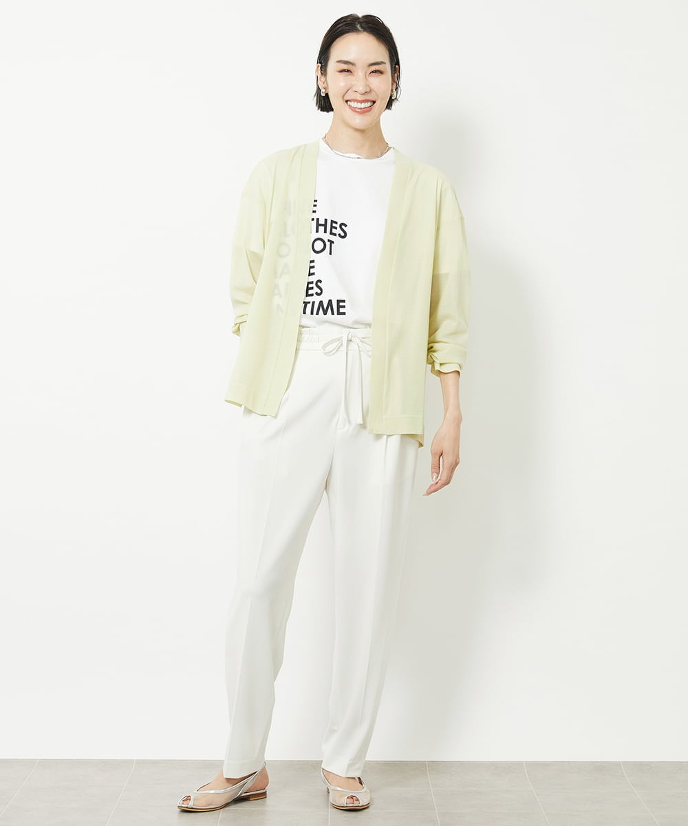 F6KGV33120 MICHEL KLEIN(小さいサイズ)(メゾン ドゥ サンク) [小さいサイズ]サイドプリントロゴTシャツ ライトブルー(50)