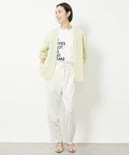 F6KGV33120 MICHEL KLEIN(小さいサイズ)(メゾン ドゥ サンク) [小さいサイズ]サイドプリントロゴTシャツ ライトブルー(50)