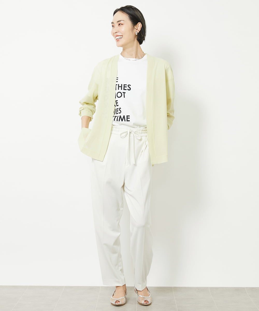 F6KGV33120 MICHEL KLEIN(小さいサイズ)(メゾン ドゥ サンク) [小さいサイズ]サイドプリントロゴTシャツ ライトブルー(50)