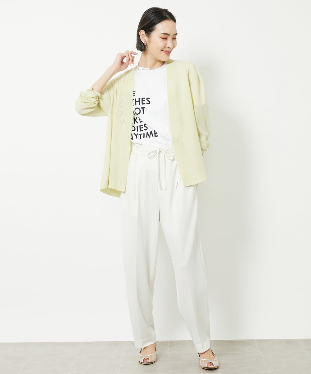 F6KGV33120 MICHEL KLEIN(小さいサイズ)(メゾン ドゥ サンク) [小さいサイズ]サイドプリントロゴTシャツ ライトブルー(50)