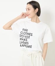 F6KGV33120 MICHEL KLEIN(小さいサイズ)(メゾン ドゥ サンク) [小さいサイズ]サイドプリントロゴTシャツ ホワイト(90)