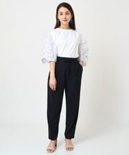 F6KGV34150 MICHEL KLEIN(小さいサイズ)(メゾン ドゥ サンク) [小さいサイズ]ギャザースリーブカットソー ネイビー系(57)