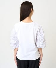 F6KGV34150 MICHEL KLEIN(小さいサイズ)(メゾン ドゥ サンク) [小さいサイズ]ギャザースリーブカットソー ネイビー系(57)