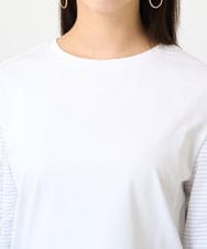F6KGV34150 MICHEL KLEIN(小さいサイズ)(メゾン ドゥ サンク) [小さいサイズ]ギャザースリーブカットソー ネイビー系(57)