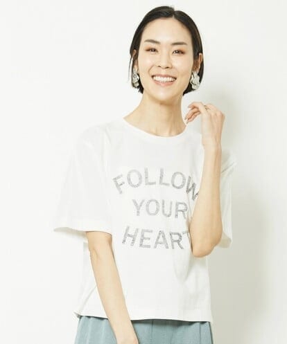 F6KGV36120  [小さいサイズ]リバースサイドプリントロゴTシャツ