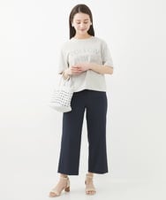 F6KGV36120 MICHEL KLEIN(小さいサイズ)(メゾン ドゥ サンク) [小さいサイズ]リバースサイドプリントロゴTシャツ ホワイト(90)