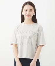 F6KGV36120 MICHEL KLEIN(小さいサイズ)(メゾン ドゥ サンク) [小さいサイズ]リバースサイドプリントロゴTシャツ ホワイト(90)