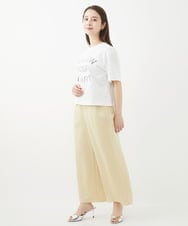 F6KGV36120 MICHEL KLEIN(小さいサイズ)(メゾン ドゥ サンク) [小さいサイズ]リバースサイドプリントロゴTシャツ ホワイト(90)