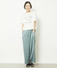 F6KGV36120 MICHEL KLEIN(小さいサイズ)(メゾン ドゥ サンク) [小さいサイズ]リバースサイドプリントロゴTシャツ ホワイト(90)