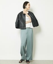 F6KGV36120 MICHEL KLEIN(小さいサイズ)(メゾン ドゥ サンク) [小さいサイズ]リバースサイドプリントロゴTシャツ ホワイト(90)