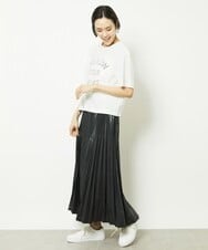 F6KGV36120 MICHEL KLEIN(小さいサイズ)(メゾン ドゥ サンク) [小さいサイズ]リバースサイドプリントロゴTシャツ ホワイト(90)