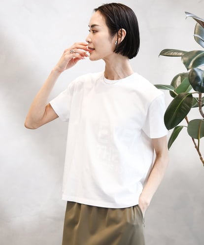 F6KHA22120 MICHEL KLEIN(小さいサイズ) [小さいサイズ]ラメロゴTシャツ