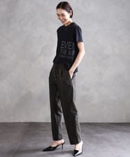 F6KHA22120 MICHEL KLEIN(小さいサイズ)(メゾン ドゥ サンク) [小さいサイズ]ラメロゴTシャツ ホワイト