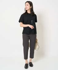 F6KHA22120 MICHEL KLEIN(小さいサイズ)(メゾン ドゥ サンク) [小さいサイズ]ラメロゴTシャツ ホワイト